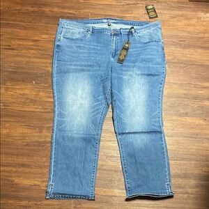 DG2 Blue Denim Women's studded hem Jeans Size 26W